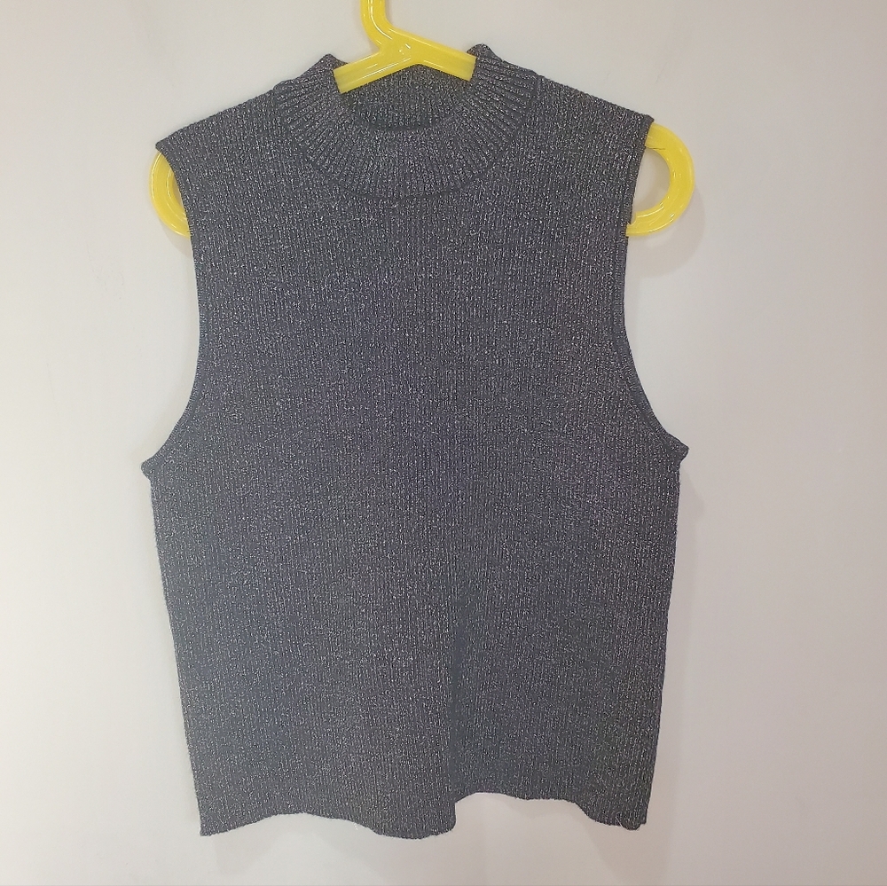 House of Harlow 1960 Silver Glitter Top Size Medium